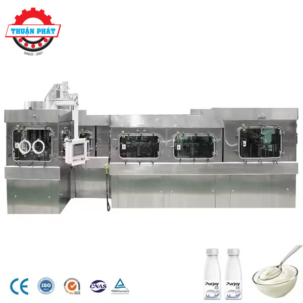 Máy chiết rót vô trùng tự động sữa tươi, sữa chua