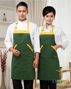 May đồng phục tạp dề