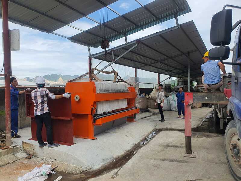 Dự án máy ép bùn tại Châu Sơn - Hà Nam