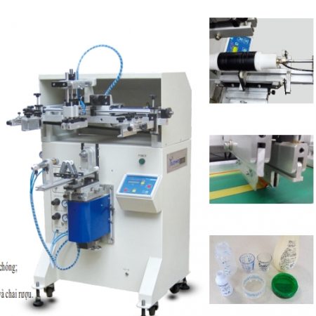 Máy in lụa phẳng tròn 2 in 1