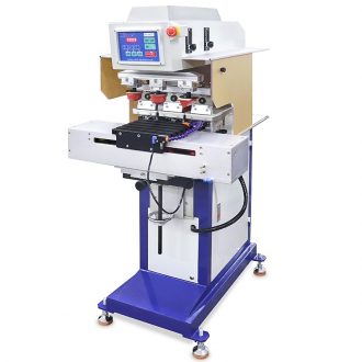 Máy in pad khí nén băng tải 3 màu