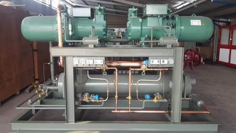 Máy lạnh nước 40Hp giải nhiệt nước