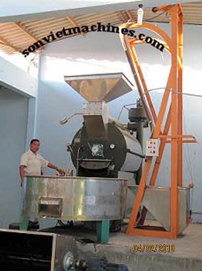 Máy rang cà phê 120kg 1 mẻ
