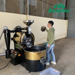 Máy rang cafe gas