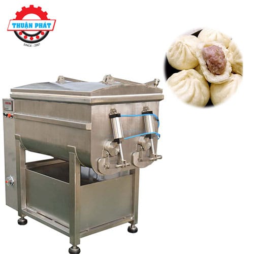Máy trộn bột 2 trục ngang