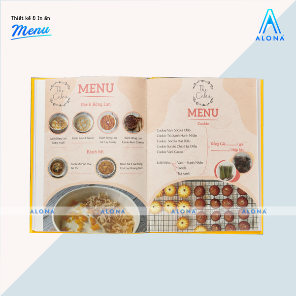 Menu bìa cứng