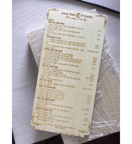 Menu gỗ