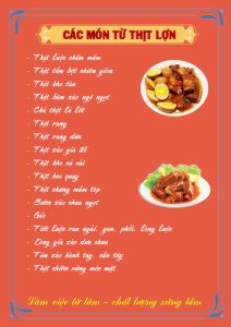 Menu bảng giá