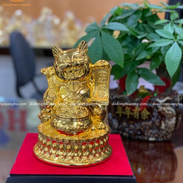 Mèo thần tài dát vàng 9999