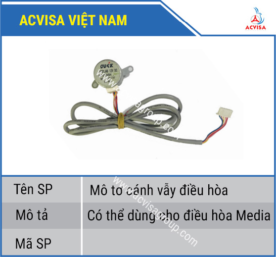 Mô tơ cánh vẫy điều hòa Media