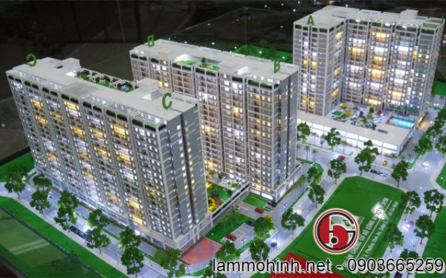 Mô hình kiến trúc khu nhà ở Bộ Công An