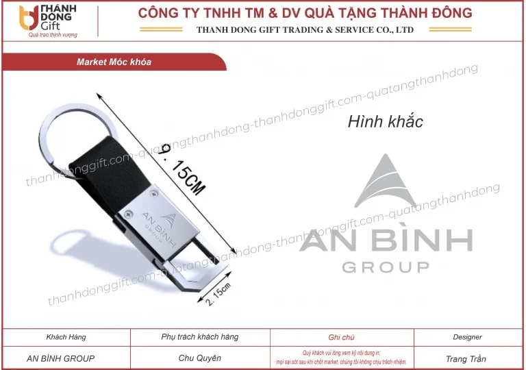Móc khóa kim loại - An Bình Group
