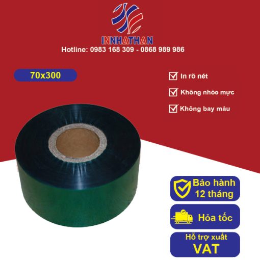 Mực in mã vạch Wax 70mmx300m