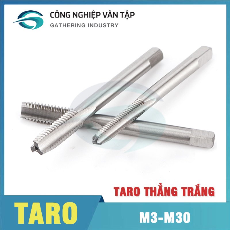 Mũi Taro thẳng trắng M3-M30-H2-HSS