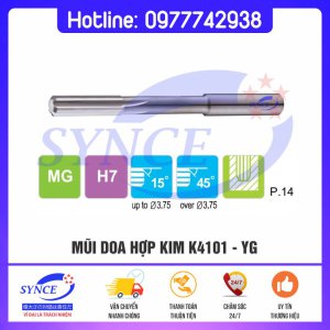Mũi Doa Máy K4101 Rãnh Thẳng – Mũi Doa Hợp Kim YG