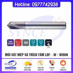 Mũi Khoan Chích Tâm Và Vát Mép Hai Góc LDF—W – Widin