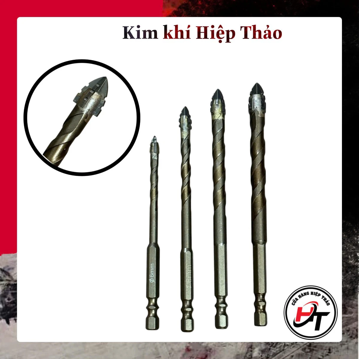 Mũi khoan đa năng 4 cạnh có khía