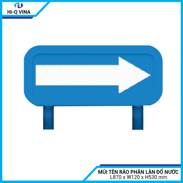 Mũi tên rào phân làn đổ nước