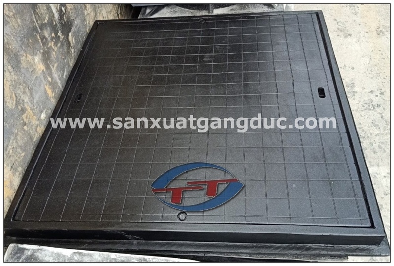 Nắp hố ga Composite khung vuông nắp vuông