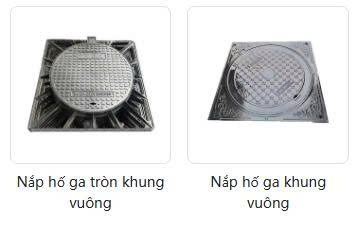 Nắp hố ga tròn khung vuông