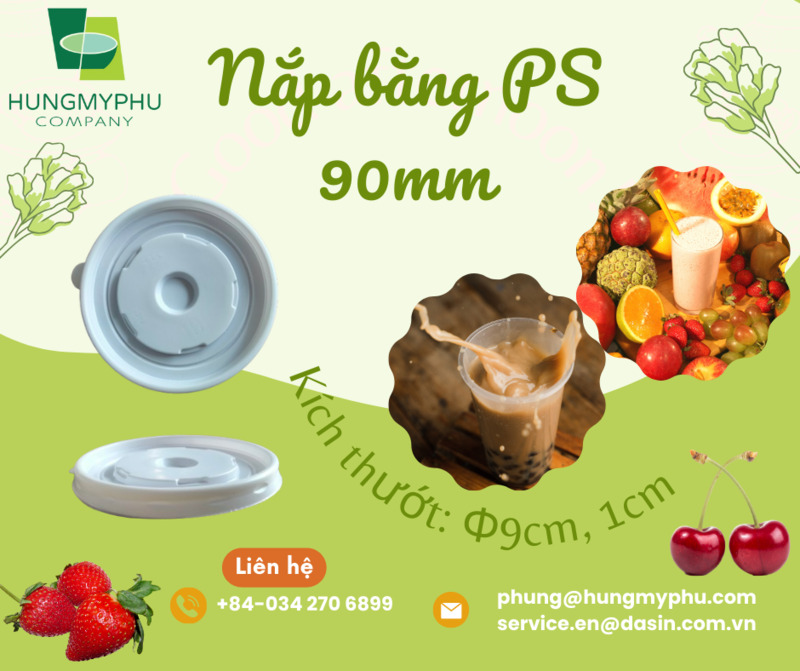 Nắp nhựa PS 90mm