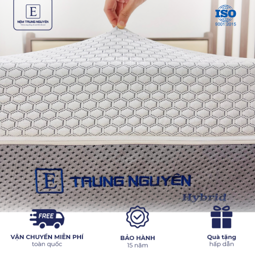Nệm lò xo Hybrid Trung Nguyên 1m4 x 2m
