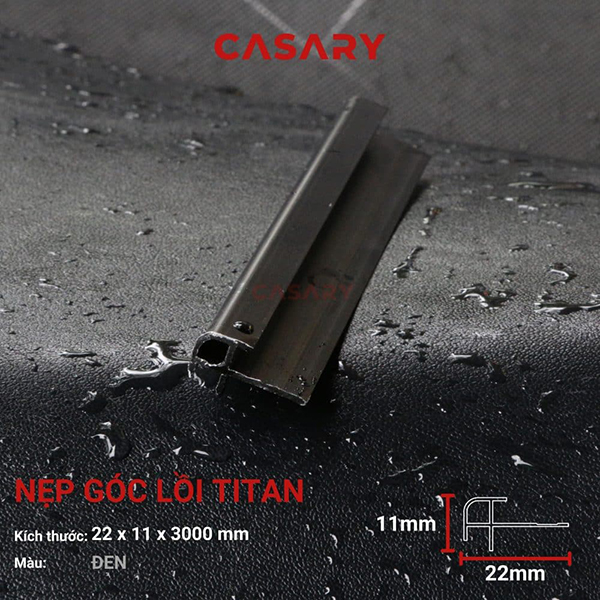 Nẹp góc lồi Titan Casary - Đen