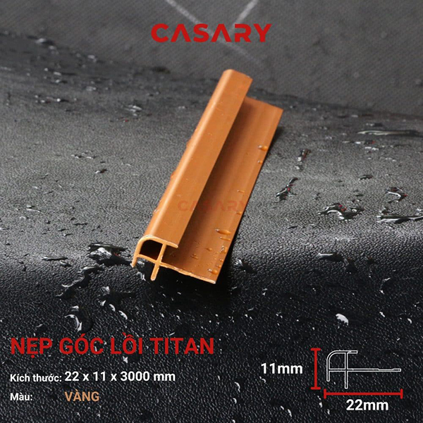 Nẹp góc lồi Titan Casary - Vàng