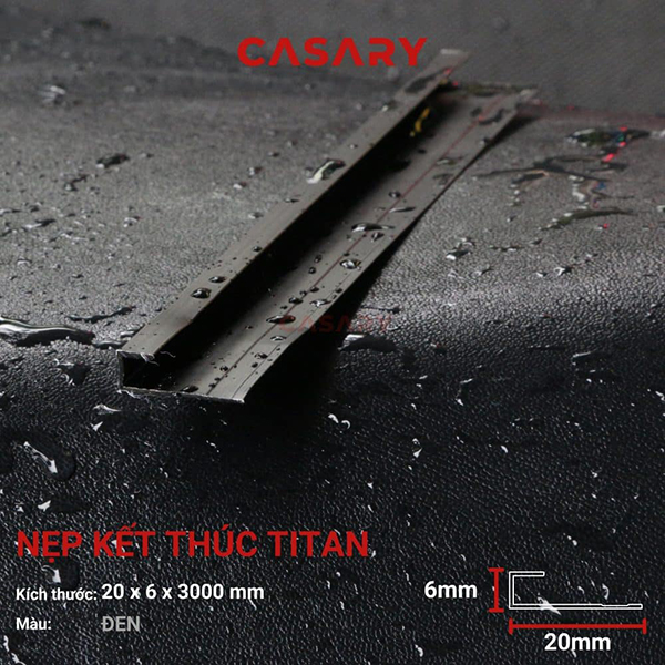 Nẹp kết thúc Titan Casary - Đen