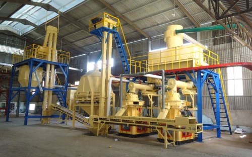 Máy ép củi trấu