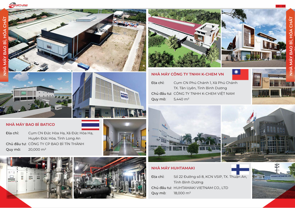 Dự án nhà máy bao bì, hóa chất