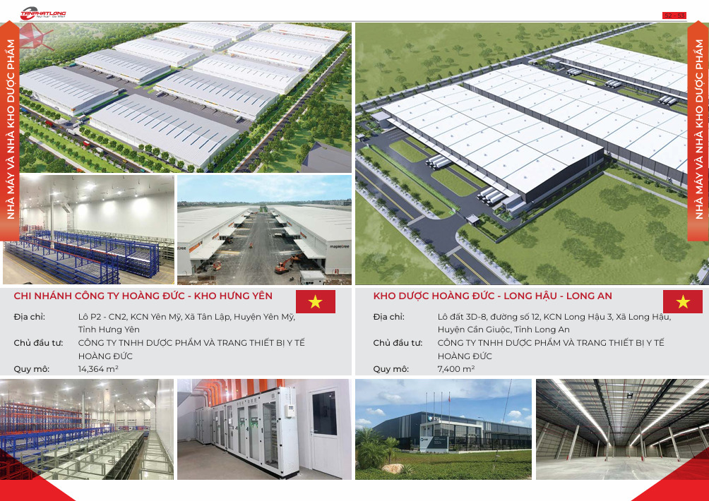 Dự án nhà máy & nhà kho dược phẩm