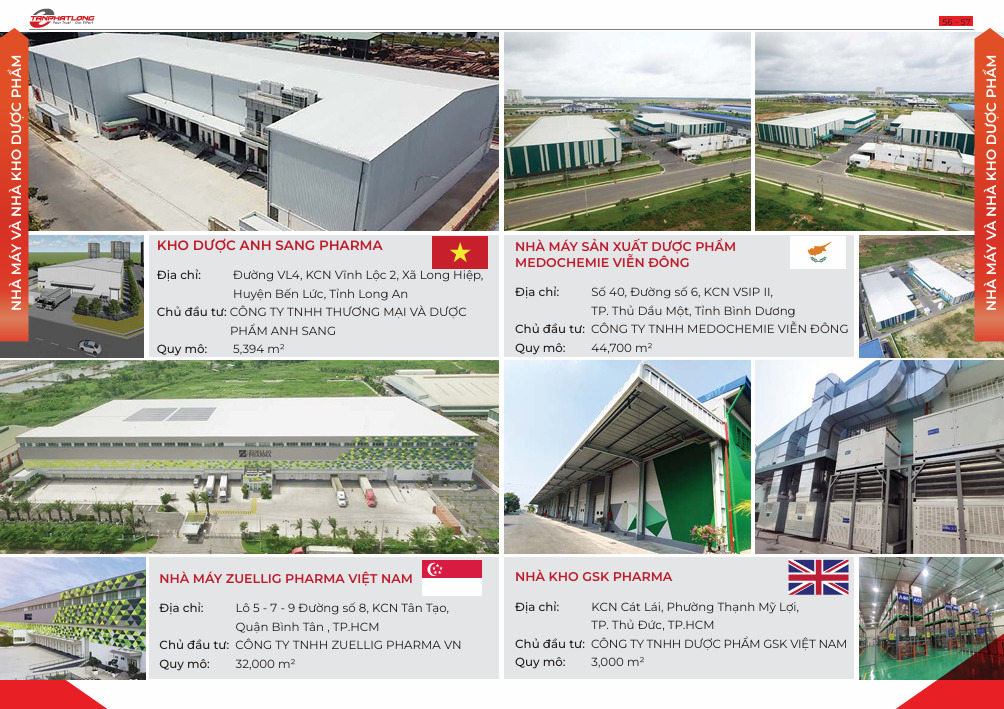 Dự án nhà máy & nhà kho dược phẩm