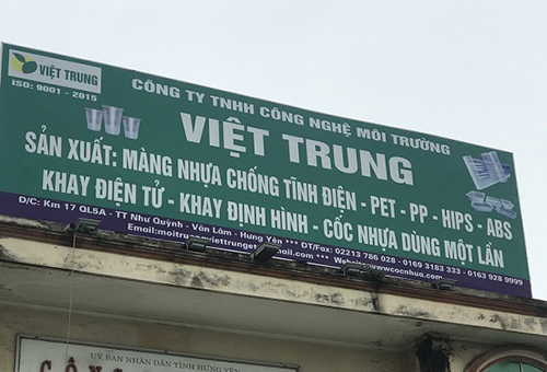 Nhà xưởng công ty Việt Trung