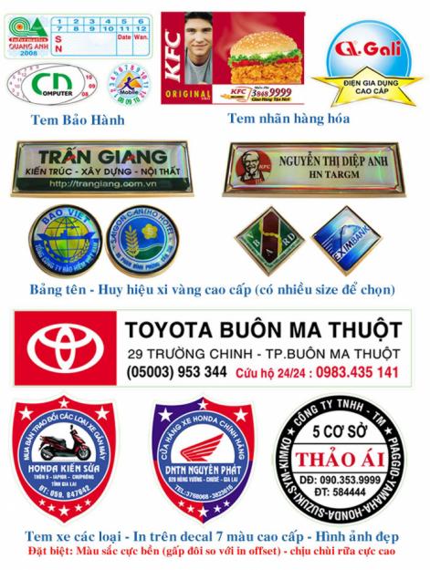 Nhãn Decal