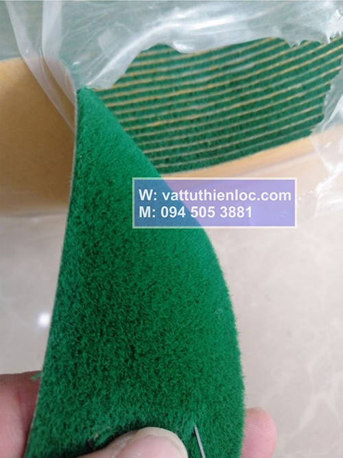 Nỉ xanh quấn trục con lăn Rulor