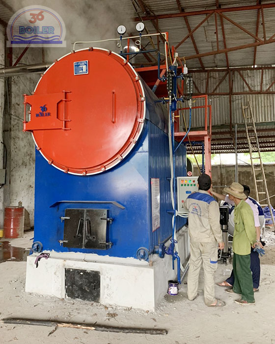 Nồi hơi đốt than, củi công suất 3 tấn hơi/h