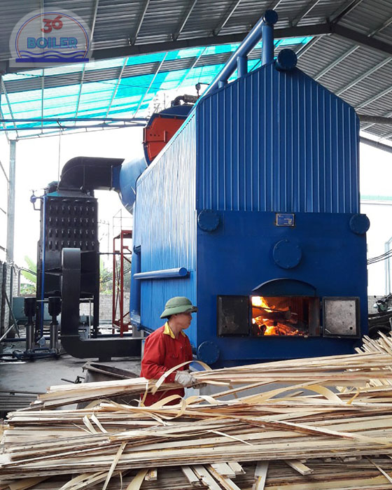Nồi hơi đốt than, củi công suất 6 tấn hơi/h