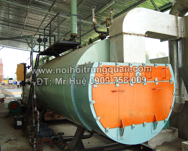 Nồi hơi nằm đốt bằng vỏ điều