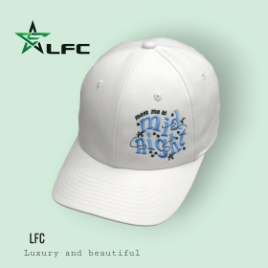 Nón cap LFC thuê chữ meet me at mid night