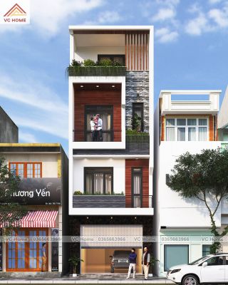 Nhà phố 4 tầng