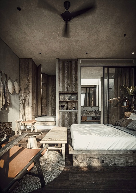 Nội thất căn hộ nghỉ dưỡng Bohemian