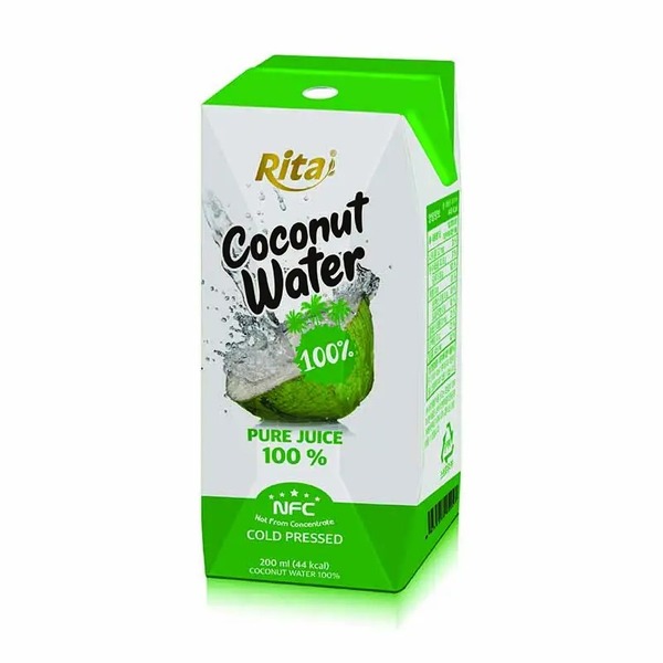 Nước dừa tươi 100% nguyên chất đóng hộp 200ml