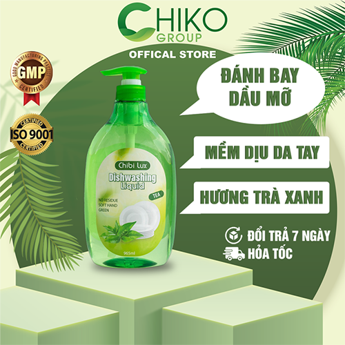 Nước rửa chén Chibilux Dishwashing trà xanh