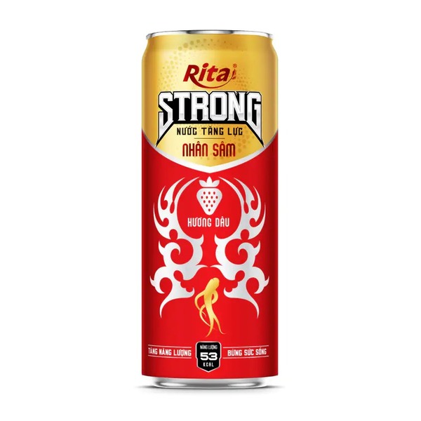 Nước tăng lực nhân sâm hương dâu 330ml