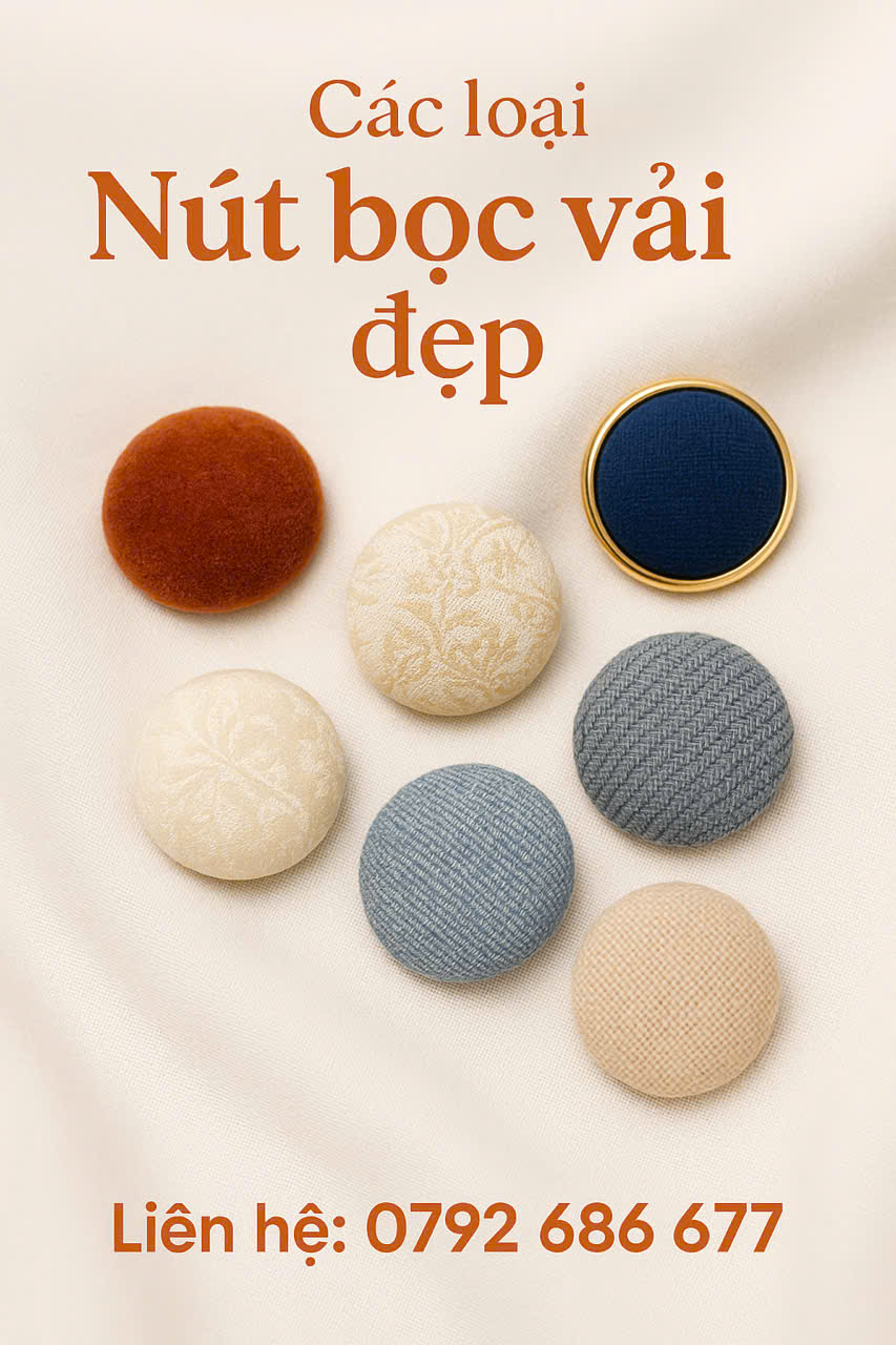 Nút bọc vải đẹp