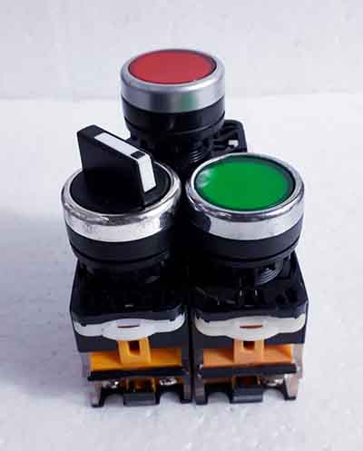 Nút nhấn xanh, đỏ, nút vận