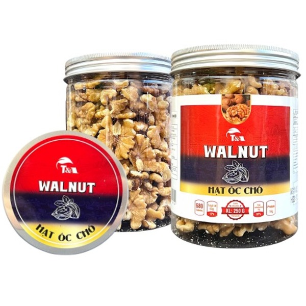 óc chó nhân Mỹ (không vỏ) hộp nắp nhôm 250gr