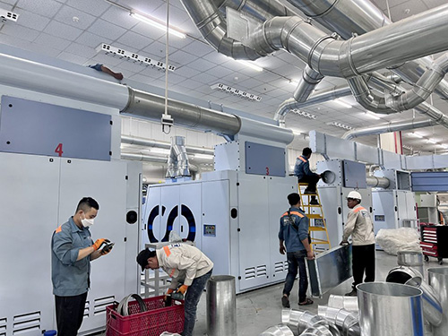 Lắp đặt hệ thống ống gió, ống cơ