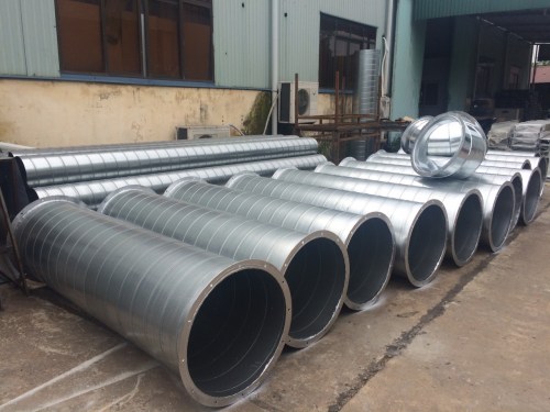 Ống gió tròn xoắn tôn mạ kẽm bích bắt